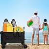 Whisen Foldable Wagon with Extended Tailgate, Extra Long Extender Wagon Cart with Large All-Terrain Beach Wheels - 2 of 4