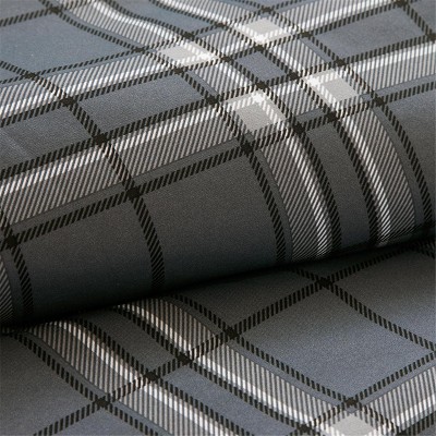 Gray Twin Reversible Microfiber Plaid Comforter Set