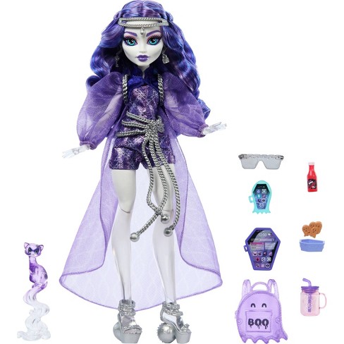 Monster high doll with purple hair on sale