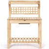Tangkula Garden Potting Bench Workstation Table w/ Sliding Tabletop&Removable Sink for Garden&Backyard - 4 of 4
