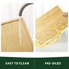 EcoSummer 24×16 Bamboo Cutting Boards, 4 Pcs Large Wooden Chopping Blocks with Deep Juice Groove & Back Handle. - 3 of 4