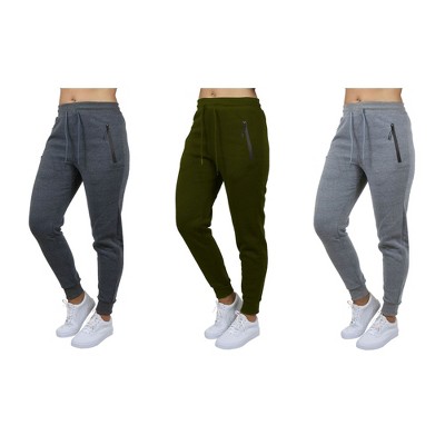Galaxy Pro Star Women's Modern Fit  Fleece Lined Joggers-3 Pack