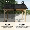 EROMMY 11x12 FT Hardtop Gazebo with Waterproof Asphalt Roof and Solid Wood Frame - 4 of 4