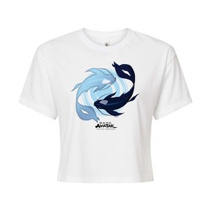 Women's - Avatar: The Last Airbender - Moon and Ocean Spirit Koi Cropped Graphic T-Shirt - 1 of 4
