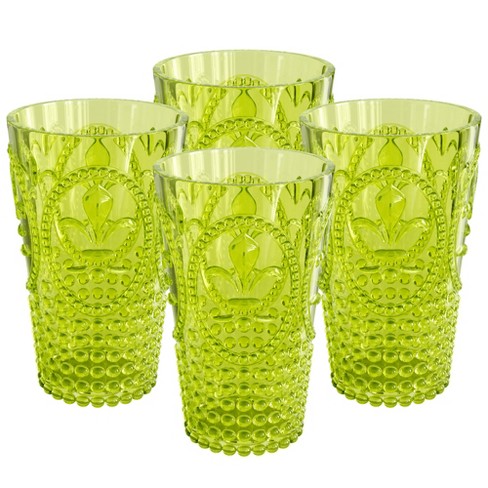 Elle Decor Acrylic 25 Ounce Plastic Water Tumblers, Set Of 4 Drinking Cups,  Reusable, Shatterproof, And Bpa-free Beverage Drinking Glasses, Green :  Target