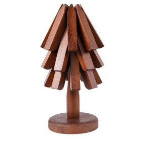 Itopfox Trivets Tree Set of 3 for Hot Dishes, Hot Pads, Bowls, Teapots, Coasters, Potholders, Kitchen Gift, Table Decor, Natural Elegance - 1 of 4