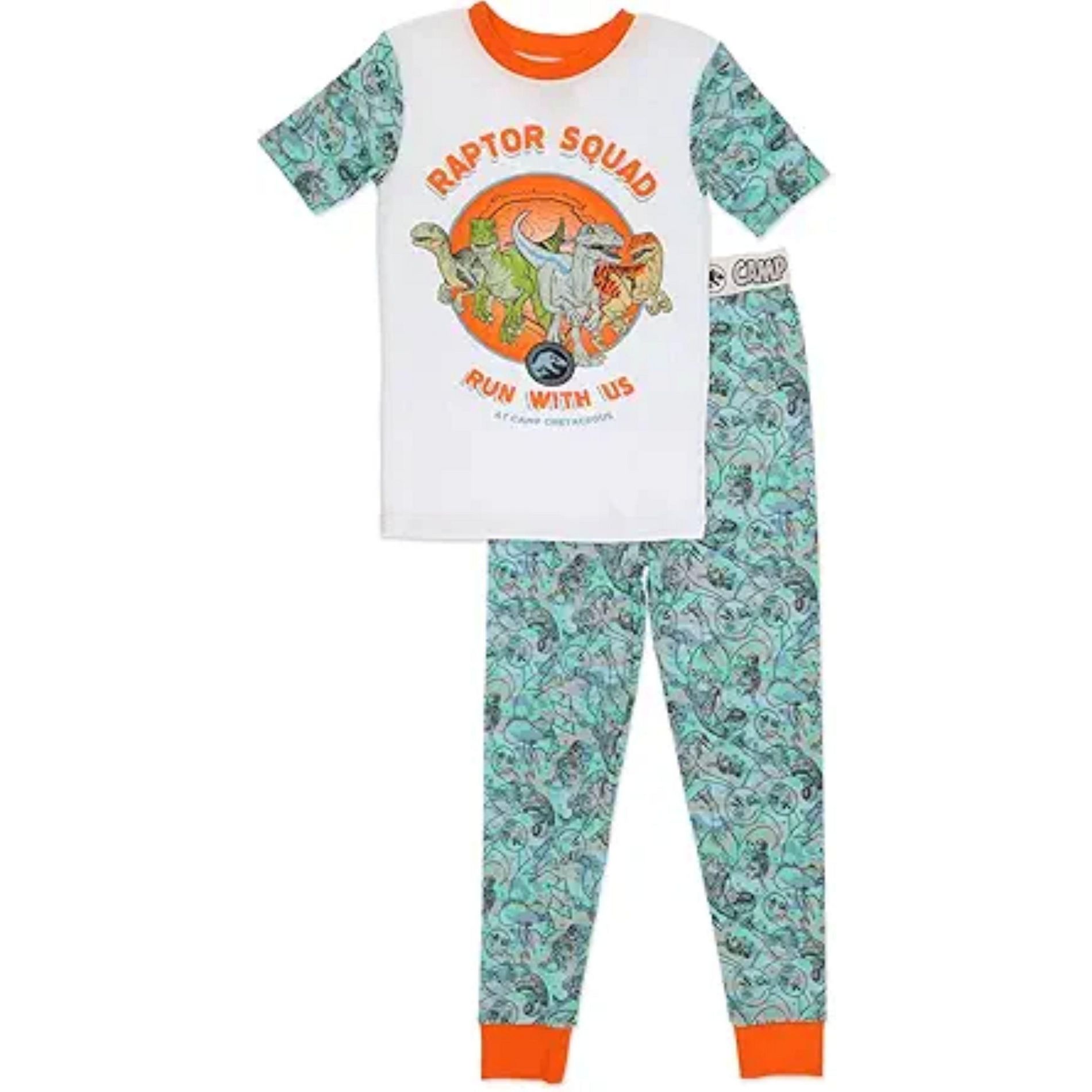 Jurassic World Little/Big Boys 2-Piece Camp Cretaceous Cotton Pajama Set