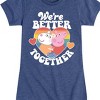 Girls' - Peppa Pig - Suzy Sheep Better Together Heart Fitted Short Sleeve Graphic T-Shirt - 2 of 4