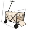 VisioGear Portable Outdoor Wagons with Wheels, Portable Carts for Sports, Shoping, 49.2"*20.07"*22" - 3 of 4