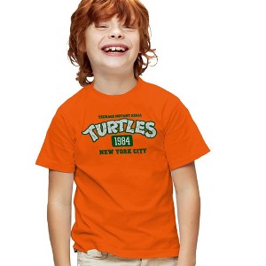 Teenage Mutant Ninja Turtles Est. 1984 NYC Kids T Shirt For Youth, Orange - 1 of 4