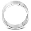 Pompeii3 Mens 14K White Gold Comfort Fit Brushed New Wedding Ring Band - 2 of 3