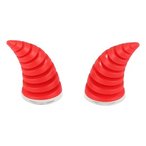 Unique Bargains Car Motorcycle Threaded Bull Horn Helmet Decoration Sticker Suction Cup 2 Pcs - 1 of 4