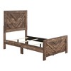 Twin Size Wooden Platform Bed with Headboard for Bedroom - 4 of 4