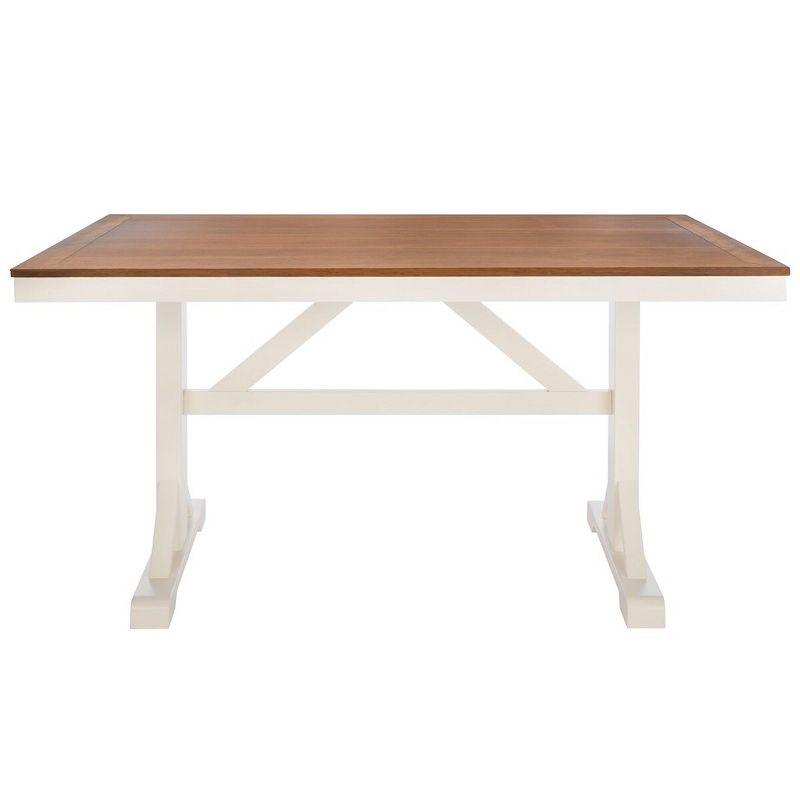 Akash Rectangle Dining Table - White/Natural - Safavieh, 5 of 8