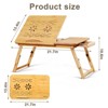SKONYON Bamboo Laptop Desk Adjustable Folding Bed Tray with Drawer - 3 of 4