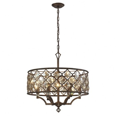 Elk Home Armand 6 - Light Chandelier in  Weathered Bronze