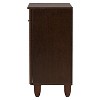 Winda Modern and Contemporary 2-Door Wooden Entryway Shoes Storage Cabinet - Dark Brown - Baxton Studio - image 4 of 4