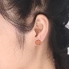 Mini Halloween Stud Earrings Set - 3 Pairs of Lightweight Wooden Pumpkin, Ghost & Bat Designs, A Statement Collection - 2 of 4