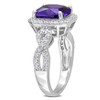 EVERLY JEWELRY |Sterling Silver 8 CT TGW Purple & White Cubic Zirconia Halo Ring - 2 of 4