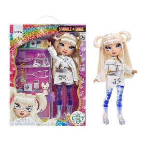 Rainbow High Sparkle and Shine Whitney with Magic Bubbles in Legs, White Hair 11" Fashion Doll: Articulated, Removable Clothes - 1 of 4