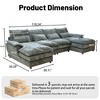 110" Chenille U-Shaped Sectional Sofa with Double Chaise & Memory Foam - 3 of 3