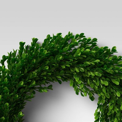 21.25&#34; Preserved Boxwood Wreath - Threshold&#8482;