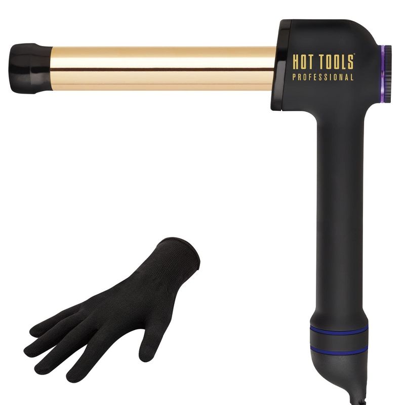 Hot Tools Pro Artist 24K Gold Curlbar Curling Wand | Long Lasting, Defined Curls (1 in), 1 of 8