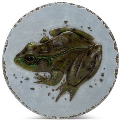 Nat & Jules Animal Character Dimensional Indoor Outdoor 12 inch Round Cast Resin Decorative Garden Stepping Stone, Patio, Walkway Sculpture Yard Art,