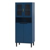 63" Tall Kitchen Pantry Cabinet, Buffet Cupboard Cabinet with Glass Doors, Freestanding Food Pantry Cabinet for Kitchen Living Room and Bathroom - 3 of 4
