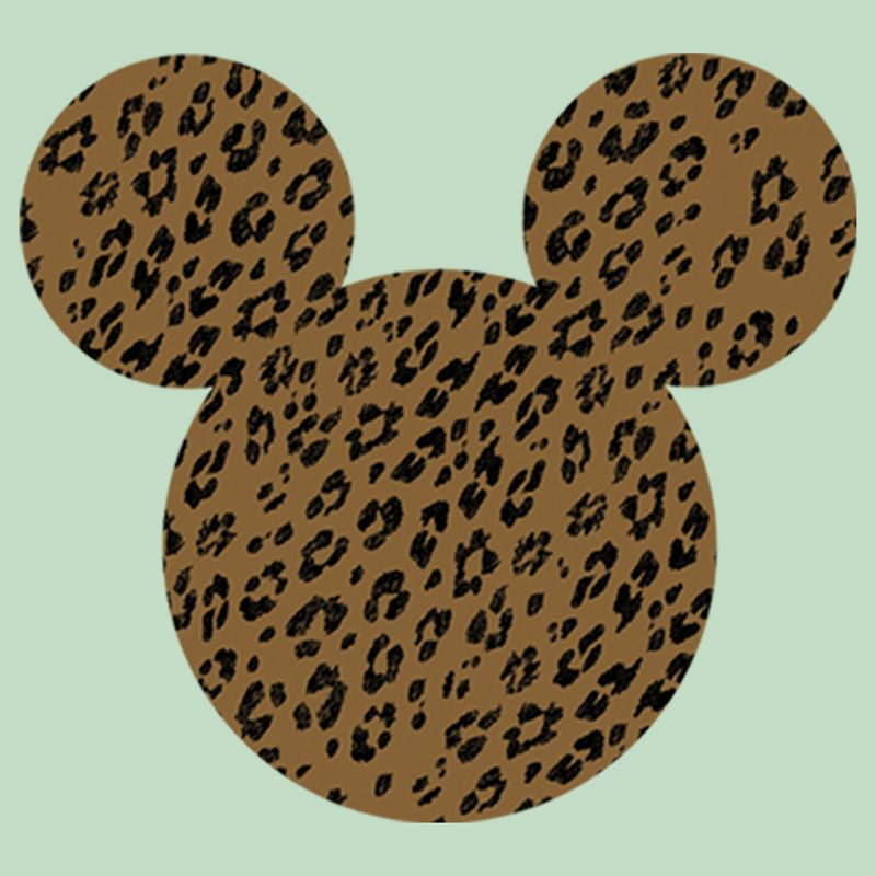 Girl's Disney Mickey Mouse Cheetah Print Silhouette T-Shirt, 2 of 5