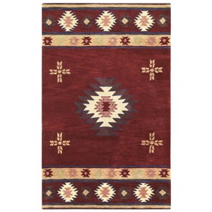 Rizzy Home Alora Decor Ryder Southwest Medallion Rectangle Area Rug Burgundy - 1 of 4