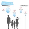 PartyWoo Balloons Baby Blue Light Pastel Sky Aqua 18 12 10 5 Inch 142 pcs - 2 of 4