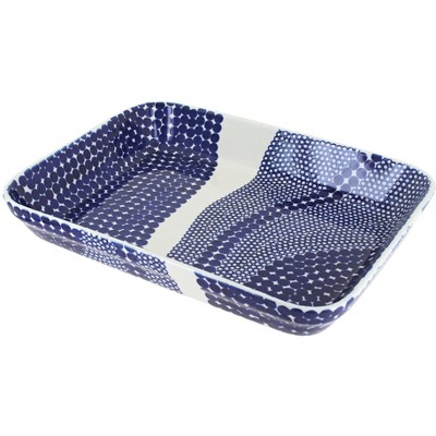 Blue Rose Polish Pottery 371 Zaklady Medium Rectangular Baker