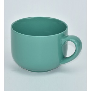 Omniware Teaz Cafe Jumbo Coffee Mug, 24 oz - Stoneware with Large Handle, Dishwasher Safe, Lead-Free Glaze - Cozy Oversized Cup - Teal - 1 of 1