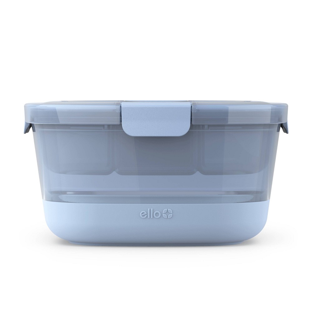 Photos - Food Container Ello Plastic Salad Food Storage Container Set - Light Blue