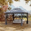 11x11 Pop Up Gazebo Outdoor Canopy Shelter, Instant Patio Gazebo Sun Shade Canopy Tent, 2 Tiers Roof & Mesh Netting for Lawn, Garden, Backyard & Deck - 3 of 4