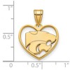 Black Bow Jewelry 14k Yellow Gold Plated Sterling Silver Kansas State Wildcats NCAA Pendant - 3 of 4