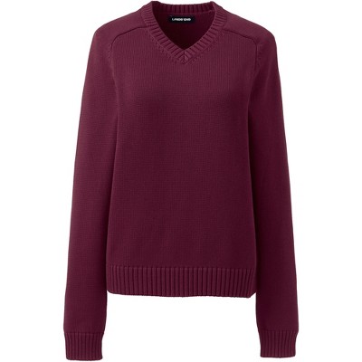 Burgundy v hotsell neck sweater women's