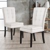 Set of 2 Badin KD Dining Chair Upholstered Tufted-Christopher Knight Home - image 3 of 4