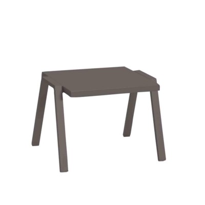 Whiteline Modern Living Rio Indoor/Outdoor Side Table Taupe Aluminum powdercoating Finish.