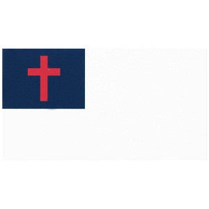 Dicksons Christian Flag Blue, Red, and White 2.75 x 5 Inch Vinyl Refrigerator Magnet - 1 of 2