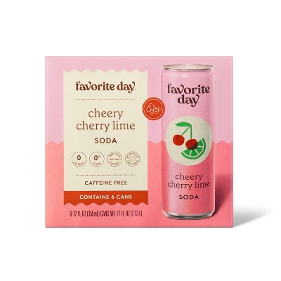 Cherry Limeade Soda - 6pk/12 Fl Oz Cans - Favorite Day™ : Target