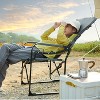 KTMBDW Camping Chair with Side Table and Pocket, Lawn Chair Outdoor Sports Chair, Folding Chair Camping Chairs for Adults, Supports 250lbs - 3 of 4
