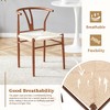 Lyngins 4-Pack Modern Iron Wishbone Dining Chair with Rope-Weaved Seat Cushion, Eco-Friendly Kitchen Chair, Easy Assembly for Dining Room, Living Room - 2 of 4