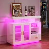 Vlsrka Sideboard Buffet Cabinet with Charging Station, Suitable for Living Room and Kitchen,White - 2 of 4