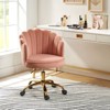 Belanda  Modern Velvet Task Chair with Golden Base and Tufted Back for Living Room and Office Room | KARAT HOME - 3 of 4