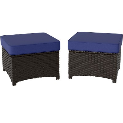 EAGLE PEAK Azure Bay 2 Piece Wicker Patio for Patio Deck Backyard Poolside