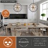 VAXCEL Estelle 26.75-in Brass and Black Mid Century Modern 6 Light Globe Sputnik Hanging Ceiling Pendant Chandelier - 2 of 4