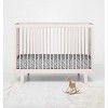 Bacati - Gray Tracks 100 percent Cotton Universal Baby US Standard Crib or Toddler Bed Fitted Sheet - 4 of 4