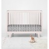 Bacati - Gray Tracks 100 percent Cotton Universal Baby US Standard Crib or Toddler Bed Fitted Sheet - image 4 of 4